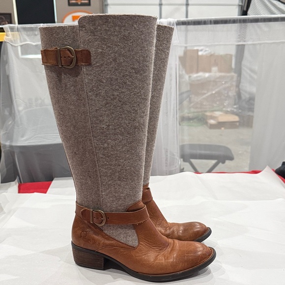 Born Shoes - Born Brown and Gray knee high boots